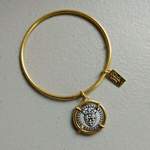 Tommy Hilfiger Bracelet Logo Shield Circle Logo Tag Gold VTG Old Money Statement